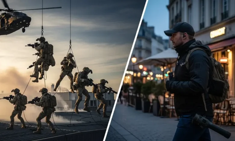 Direct Action versus Covert Operations comparison showing elite Special Forces mission approaches