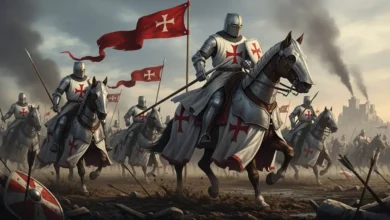 Knights Templar in full armor