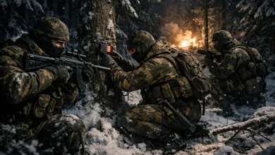 Soviet Spetsnaz operatives in Cold War-era camouflage