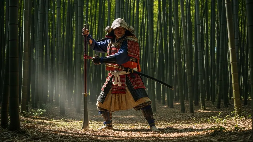 Japanese Sōhei warrior monks, armed monks in temple fortress, medieval Japan warfare