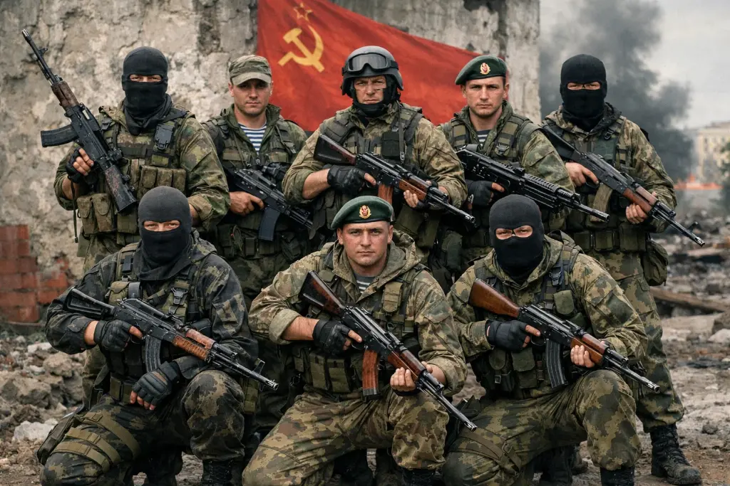 Soviet Spetsnaz Cold War era, tactical training, covert operation, historical military